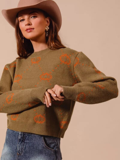 SO ME Pumpkin Rhombus Halloween Thanksgiving Sweater